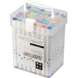 Набор маркеров Sketch&Art Макси-набор двухсторонних 48 цветов (толщина линии 3 мм)