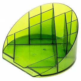 Подставка-органайзер для канцелярских принадлежностей Attache Яркий офис 12 отделений зеленая 10x17.5x17.5 см