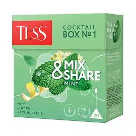 Чай Tess Коктейль Бокс № 1 Мята травяной 20 пакетиков-пирамидок