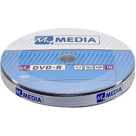 Диск DVD-R Mymedia 4.7 ГБ 16x pack wrap 69205 (10 штук в упаковке)