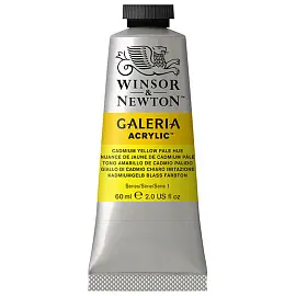 Краска акриловая художественная Winsor&Newton "Galeria", 60мл, туба, бледно-желтый кадмий