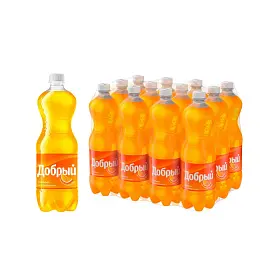 Напиток Добрый Апельсин с витамином C газированный 1 л (12 штук в упаковке)