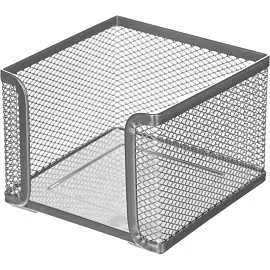 Подставка для блок-кубиков Attache серебристая 10.5x10.5x7.8 см