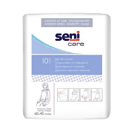 Нагрудники одноразовые Seni Care с карманом (10 штук в упаковке)