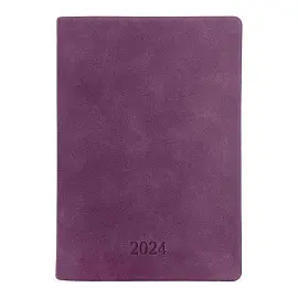 Ежедневник датированный 2024 год Infolio Soft искусственная замша А5 176 листов фиолетовый