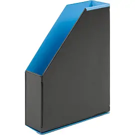 Лоток вертикальный для бумаг 70 мм Bantex Модерн картонный голубой
