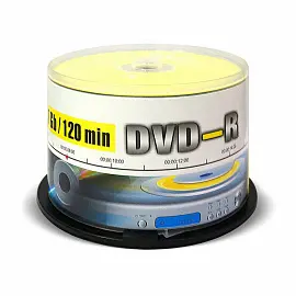 Диск DVD-R Mirex 4.7 ГБ 16x cake box UL130003A1B (50 штук в упаковке)