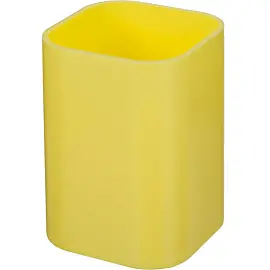 Подставка-стакан для канцелярских принадлежностей Attache Selection желтая 10x7x7 см