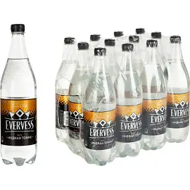 Напиток Evervess Tonic club Индиан Тоник газированный 1 л (12 штук в упаковке)