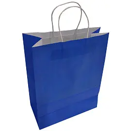 Пакет подарочный крафт 26х33х12см, 120гр, темно-синий, GBZ087 dark blue