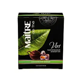 Чай Maitre de The Классический зеленый 100 пакетов