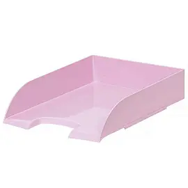 Лоток горизонтальный для бумаг Attache Selection Flamingo пластиковый розовый