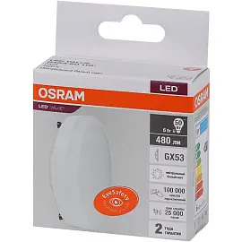 Лампа светодиодная Osram 6 Вт GX53 (GX, 4000 К, 480 Лм, 220 В, 4058075582002)