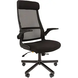 Кресло для руководителя Chairman 575 черное (сетка/ткань, металл)