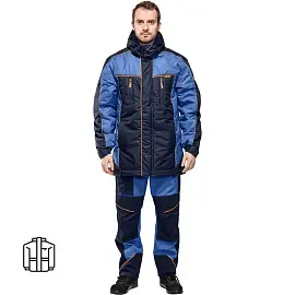 Куртка рабочая зимняя мужская Nайтстар Алькор с СОП синяя (размер 44-46, рост 170-176)