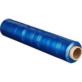 Стрейч-пленка для ручной упаковки синяя вторичное сырье вес 2 кг 20 мкм x 217 м x 500 мм