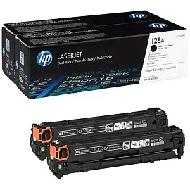 Картридж лазерный HP 128A CE320AD черный оригинальный (двойная упаковка)