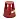 Стремянка-табурет пластиковая 2 ступени Комус красная Фото 0