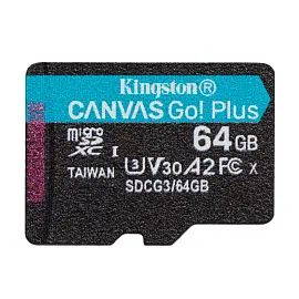 Карта памяти 64 ГБ microSDXC Kingston Canvas Go! Plus Class 10 UHS-I (SDCG3/64GBSP)