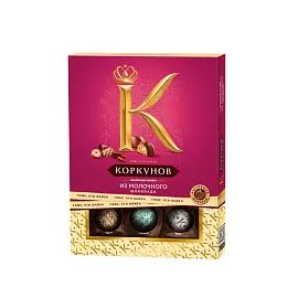Шоколадные конфеты А.Коркунов ассорти молочного шоколада 110 г