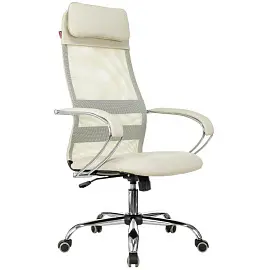 Кресло офисное Easy Chair 655 SL бежевое (сетка/экокожа, металл)