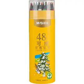 Карандаши цветные M&G, пластиковые, стираемые, 48 цв в наб