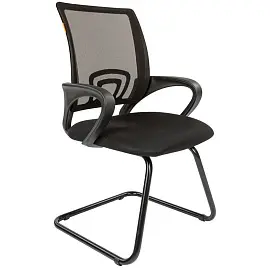 Конференц-кресло Chairman 696 V, металл черный, ткань TW-01 черная