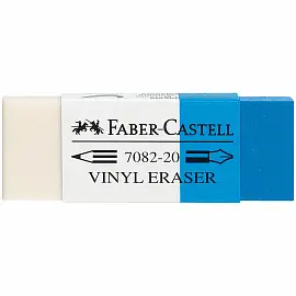 Ластик Faber-Castell "PVC-Free" прямоугольный, в пленке, комбинированный чернила/карандаш, картонный футляр, 62*21,5*11,5мм