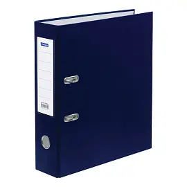Папка-регистратор OfficeSpace, 80мм, бумвинил, с карманом на корешке, синяя