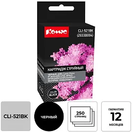 Картридж струйный Комус CLI-521BK для Canon черный совместимый