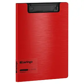 Папка-планшет с зажимом Berlingo "Steel&Style" А5+, 1800мкм, пластик (полифом), красная
