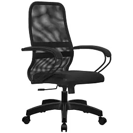 Кресло для руководителя Метта SU-C-8 черное (сетка/ткань, пластик)