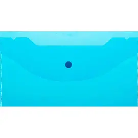 Папка-конверт на кнопке Attache A6 синяя 180 мкм (10 шт в упаковке)