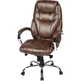 Кресло для руководителя Easy Chair 535 MPU коричневое (искусственная кожа, металл)