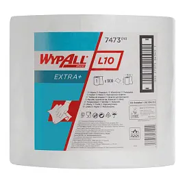 Нетканый протирочный материал Kimberly-Clark WypAll L10 Extra+ 7473 белая (1000 листов в рулоне)