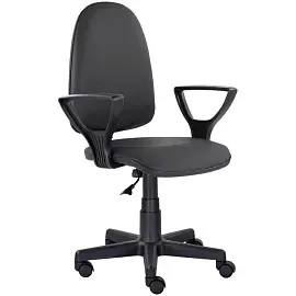 Кресло офисное Prestige O черное (искусственная кожа, пластик)
