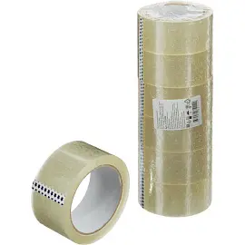 Клейкая лента упаковочная 48 мм х 66 м 47 мкм прозрачная (6 штук в упаковке)