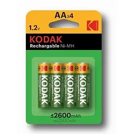 Аккумулятор AA 2600 мАч Kodak 4 штуки в упаковке Ni-Mh