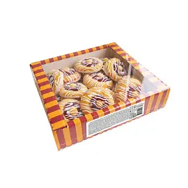 Печенье бисквитное СЕМЕЙКА ОЗБИ, с вишней в белой глазури, 400 г, картонная коробка, ш/к 44418, 1280