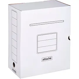 Короб архивный гофрокартон Attache 256x150x320 мм белый до 1500 листов (5 штук в упаковке)