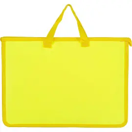 Папка-портфель пластиковая Attache Neon А4+ желтая (340x245 мм, 1 отделение)