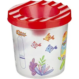 Емкость для воды стакан-непроливайка №1 School ColorPics одинарный с крышкой