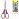 Ножницы ЮНЛАНДИЯ "ВОЗДУШНЫЙ ЗМЕЙ", 125 мм, для правши, резиновые вставки, фиолетово-желтые, европодвес, 236856