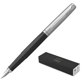 Ручка перьевая Parker Jotter Original Black цвет чернил синий цвет корпуса серебристый/черный (артикул производителя 2096894)