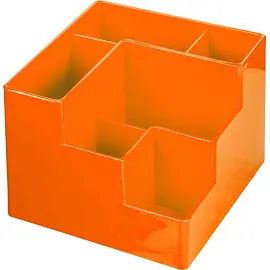 Подставка-органайзер для канцелярских принадлежностей Attache Fantsy 6 отделений оранжевая 10x12x12 см
