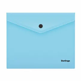 Папка-конверт на кнопке Berlingo "Instinct" А5+, 180мкм, аквамарин