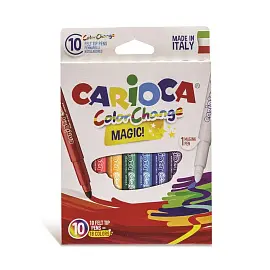 Фломастеры меняющие цвет Carioca "Color Change. Magic", 09цв.+1, 10шт., картон, европодвес