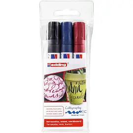 Набор маркеров Edding 1455 3 цвета (толщина линии 1-5 мм)