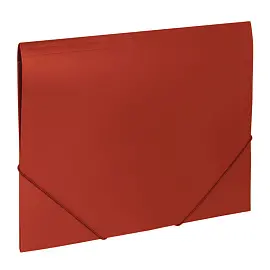 Папка на резинках BRAUBERG "Office", красная, до 300 листов, 500 мкм, 227711
