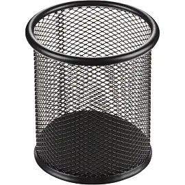 Подставка-стакан M&G, диаметр 84 мм, высота 100 мм, метал сетка, черный